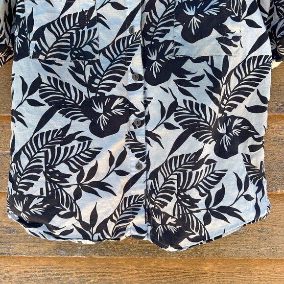 Vintage Island Brown Tan Hawaiian Style Button Down Women’s Top Size S - Picture 11 of 14